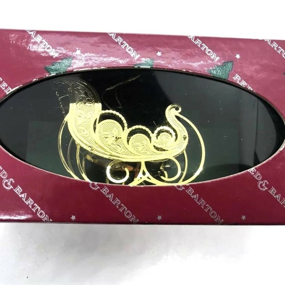 Reed & Barton Ornament Sleigh Gold Plated - Picture 1 of 5